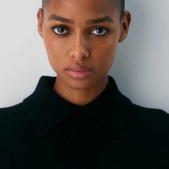 NWT Aritzia FATALE Merino Wool Sweater Black L - Picture 4 of 6